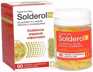 LekAm Solderol 2K witamina D 2000 j.m. 60 kapsułek 3743821 - Witaminy i minerały - miniaturka - grafika 1