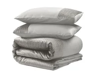 Pościel - 200x220 VELVET BAND szary mikrofibra kpl pościeli - miniaturka - grafika 1