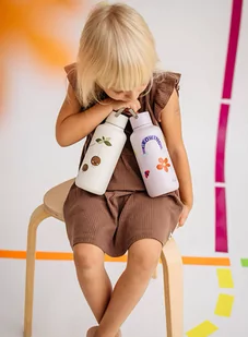 Butelka dziecięca Equa Stainless Steel Timeless 600 ml - flower - Kuchnia turystyczne i akcesoria - miniaturka - grafika 4