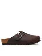 Klapki i japonki męskie - Birkenstock Klapki Boston 159711 Brązowy - miniaturka - grafika 1