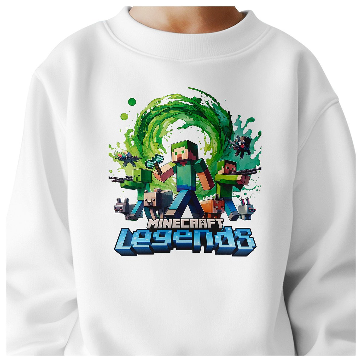 BLUZA DZIECIĘCA MINECRAFT LEGENDS 134-140 DLA DZIEWCZYNKI CHŁOPCA