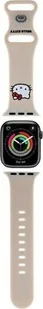 Hello Kitty Pasek HKAWMSCHBLE Apple Watch 38/40/41mm beżowy/beige strap Silicone Kitty Head - Akcesoria do smartwatchy - miniaturka - grafika 2