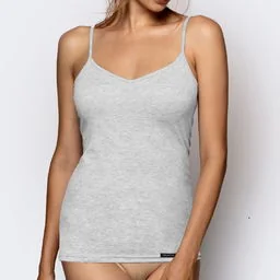 Koszulka damska na ramiączka Atlantic BLV-197 szara - Koszulki i topy damskie - miniaturka - grafika 1