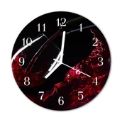 Naklejki na drzwi i meble - Zegar szklany okrągły Wino - miniaturka - grafika 1