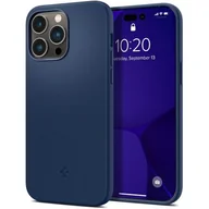 Etui i futerały do telefonów - Etui SPIGEN Silicone Fit Mag MagSafe do Apple iPhone 14 Pro Granatowy - miniaturka - grafika 1