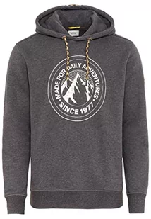 Camel Active Męska Bluza Z Kapturem 409441/8W40, Grafitowo-Szara, L - Bluzy męskie - miniaturka - grafika 1