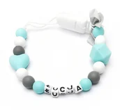 Akcesoria do smoczków - Silikonowa zawieszka z imieniem ŁUCJA upominek - miniaturka - grafika 1