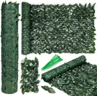 Sztuczne kwiaty - Garden King Sztuczny żywopłot 300x100 cm bluszcz zielona ściana maskująca - miniaturka - grafika 1