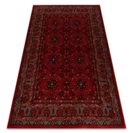 Dywany - Dywan wełniany KASHQAI 4302 300 Kwiaty, ramka bordo czerwony 120x170 cm - miniaturka - grafika 1