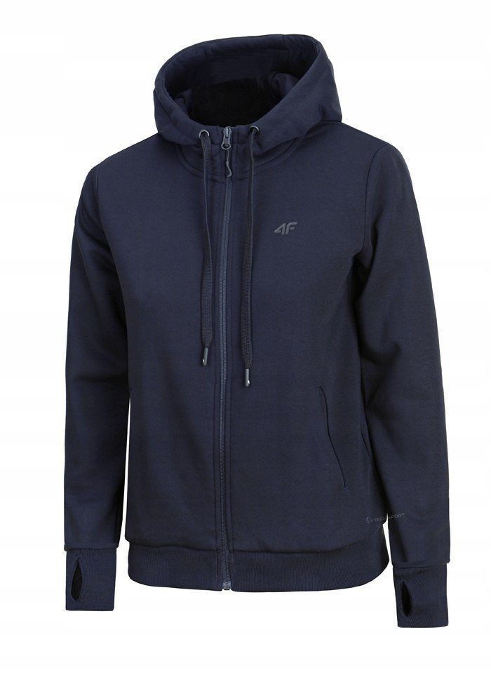 4F OCIEPLANA DAMSKA BLUZA BAWEĹNIANA Z KAPTUREM ROZPINANA / rozm XS