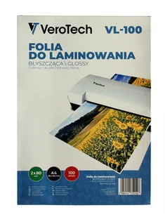 Zestaw folii do laminowania 100 sztuk 80 mic. Verotech VL-100 - Folie do laminatora - miniaturka - grafika 1