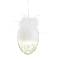 Wielkanoc - Bombka szklana jajko z piórami 12 cm - miniaturka - grafika 1