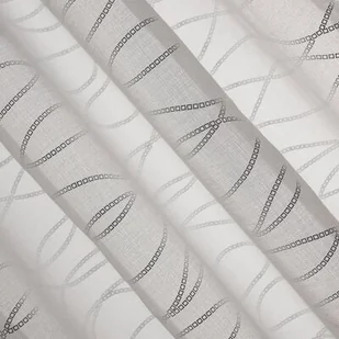 Firana Chic Chain Light biały+srebrny 140 x 270 cm przelotki - Firany - miniaturka - grafika 1