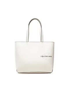 Torebki damskie - Calvin Klein Torebka Sculpted Shopper29 Two Tone K60K609305 Biały - grafika 1