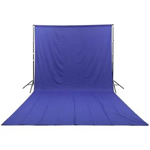 GlareOne materiałowe Blue Screen Backdrop 3x6 m - niebieskie - Tła fotograficzne - miniaturka - grafika 1