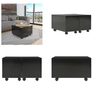 Ławy i stoliki kawowe - vidaXL Stolik kawowy czarny wysoki połysk 60x60x35 cm materiał drewnopochodny - Stolik kawowy - Stoliki kawowe - Stoliki kawowe - Stoliki kawowe - miniaturka - grafika 1