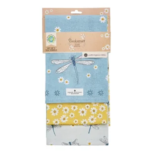 Ścierki z bawełny organicznej zestaw 3 szt. 45x65 cm English Meadow – Cooksmart ® - Ściereczki, gąbki, czyściki - miniaturka - grafika 1