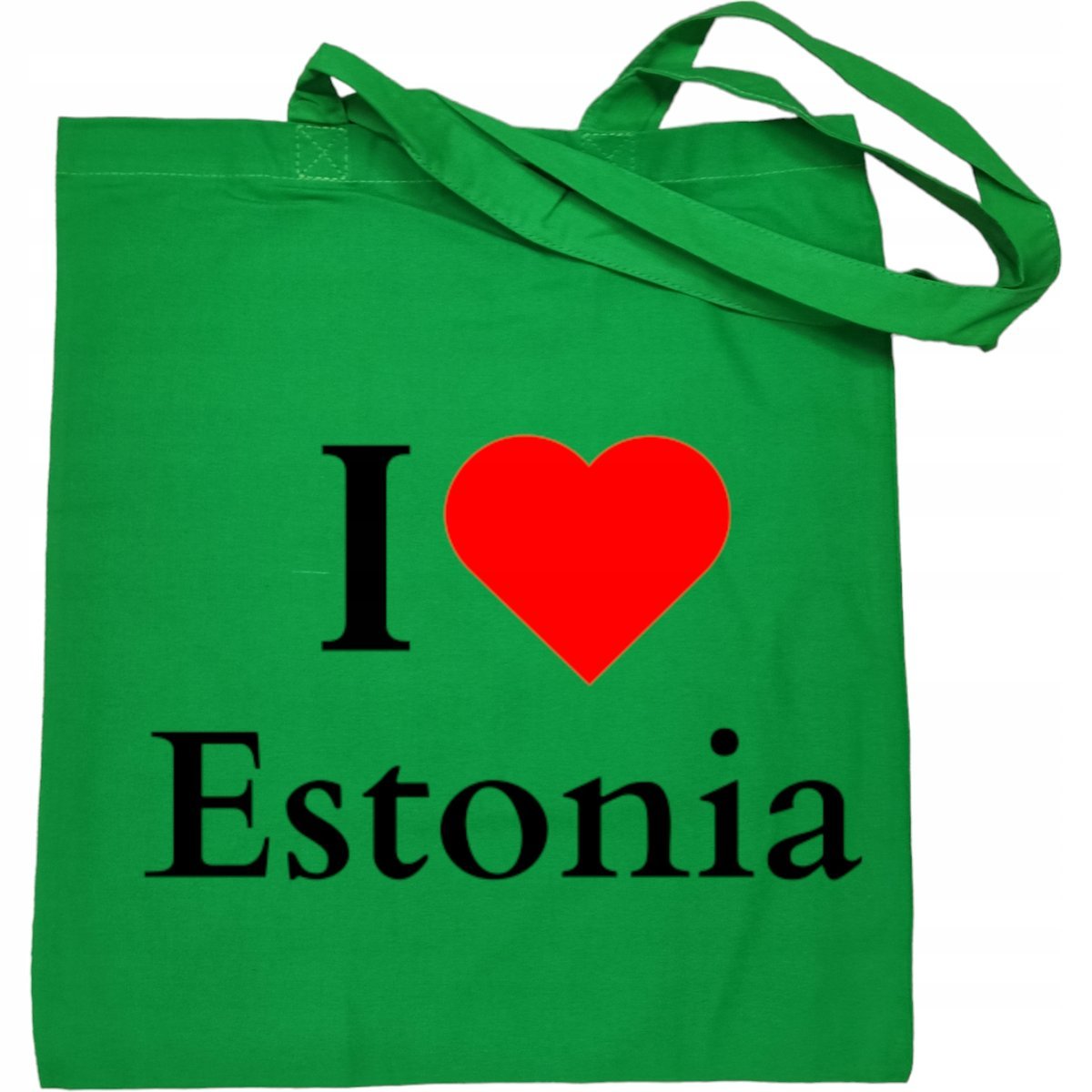 Torba na zakupy nadruk I Love Estonia Kraje Bałtyckie Kocham