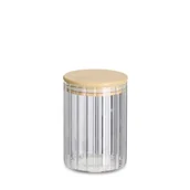 Pojemniki kuchenne - Słoik z bambusową pokrywką GROOVES, 550 ml - miniaturka - grafika 1