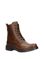 Botki damskie - Wojas Skórzane botki w kolorze brązowym - miniaturka - grafika 1