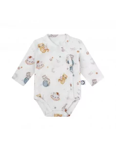 Bonjour Cherie Body niemowlęce rozpinane długi rękaw bawełna organiczna Kotki, Rozmiar: 50 - Body dla niemowląt - miniaturka - grafika 1