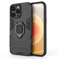 Etui i futerały do telefonów - Ring Armor etui do iPhone 14 Pro Max pancerny pokrowiec uchwyt magnetyczny ring czarne - miniaturka - grafika 1