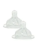 Butelki dla niemowląt - Le Biberon Français, zestaw silikonowych smoczków antykolkowych do butelek 0 m+, 2 szt. - miniaturka - grafika 1