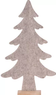 Choinka z filcu 40 cm beżowa dekoracja bożonarodzeniowa - Ozdoby bożonarodzeniowe - miniaturka - grafika 1