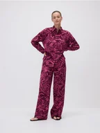 Koszule damskie - Reserved - Wzorzysta koszula z wiskozy - fioletowy - miniaturka - grafika 1