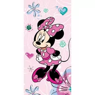 Okrycia kąpielowe dla dzieci - Jerry Fabrics Ręcznik kąpielowy Minnie Pink Bow 02, 70 x 140 cm - miniaturka - grafika 1