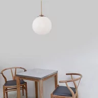 Lampy sufitowe - Luces Exclusivas Modernistyczna LAMPA wisząca ARJONA LE41876 Luces Exclusivas szklana OPRAWA zwis biały mosiądz - miniaturka - grafika 1