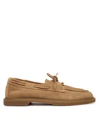 Półbuty damskie - Tommy Hilfiger Półbuty Light Suede Boat Shoe FW0FW09337 Brązowy - miniaturka - grafika 1