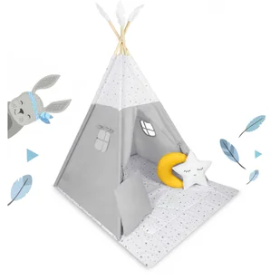 Namiot tipi dla dzieci NK-406 Nukido - jasno szary - Namioty i tipi dla dzieci - miniaturka - grafika 4