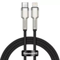 Kable USB - Baseus Cafule Metal Data kabel USB Typ C - Lightning 20 W Power Delivery 1 m czarny (CATLJK-A01) - miniaturka - grafika 1