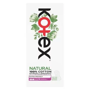 Kotex Natural Normal+ wkładki, 18szt. - Podpaski - miniaturka - grafika 1