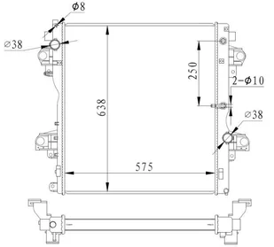 RADIATOR TOYOTA Land Cruiser 3.0D 10- - Układ chłodzenia - akcesoria - miniaturka - grafika 1