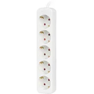 Listwy zasilające - Listwa przedluzacz 3m 5X230v b PS0-05F-0300-W - miniaturka - grafika 1