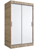 Szafy - Szafa z przesuwanymi drzwiami dąb sonoma + biały 120 cm G4-C47 - miniaturka - grafika 1