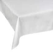 Obrusy i serwetki - Obrus żakardowy, plamoodporny, 140x220 cm, biały - miniaturka - grafika 1