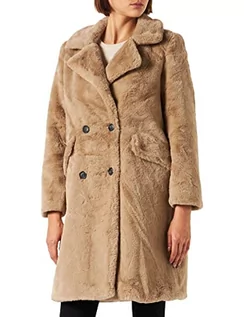 Płaszcze damskie - bestseller a/s Damski płaszcz VMSUIELLY Long Faux FUR Coat BOOS, srebrny Mink, XS - grafika 1