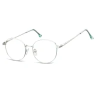 Okulary korekcyjne, oprawki, szkła - Okulary zerówki korekcyjne Lenonki 900B srebrno-jasnoniebieskie - miniaturka - grafika 1