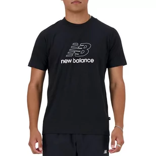 Koszulka New Balance MT41906BK - czarna - Koszulki sportowe męskie - miniaturka - grafika 1