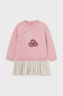 Sukienki i spódniczki dla dziewczynek - Mayoral sukienka niemowlęca kolor różowy mini rozkloszowana - miniaturka - grafika 1