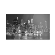 Deski do krojenia - Szklana deska do krojenia HOMEPRINT Czarno-białe miasto noc 60x52 cm - miniaturka - grafika 1