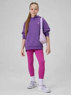 4F Bluza dresowa loose z kapturem dziewczęca - fioletowa 146/152 (10-12 lat) - Bluzy dla dziewczynek 4F Bluza dresowa loose z kapturem dziewczęca - fioletowa 146/152 (10-12 lat) - Bluzy dla dziewczynek - miniaturka - grafika 1