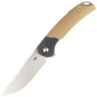 Noże - Nóż składany Bestech Supernova Gold Titanium / Black Zirconium, Satin Flat Satin M390 (BT2111C) - miniaturka - grafika 1