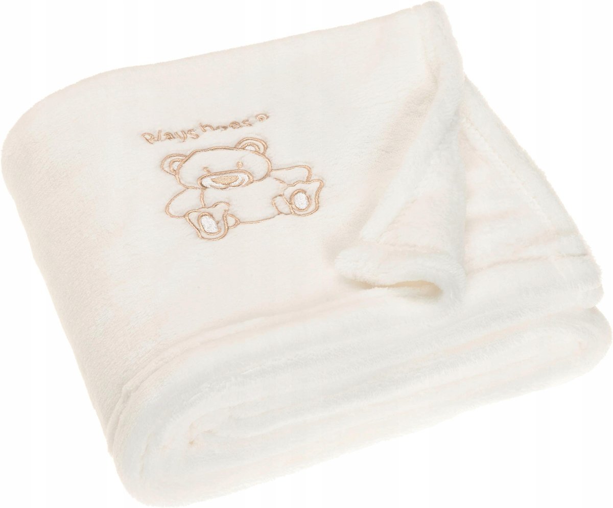 PLAYSHOES Koc Niemowlęcy Polarowy Miś 100x150 cm