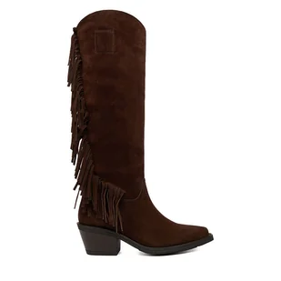 Kozaki Badura EO-AZARIA-0791-25 Brązowy - Kozaki damskie - miniaturka - grafika 1