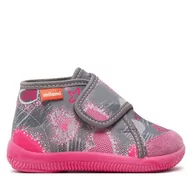 Buty dla dziewczynek - Kapcie MILAMI 225-4SR Szary - miniaturka - grafika 1