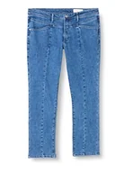 Spodnie damskie - s.Oliver Damskie spodnie jeansowe 7/8 jeans 7 8, niebieskie, 44 EU, niebieski, 44 - miniaturka - grafika 1